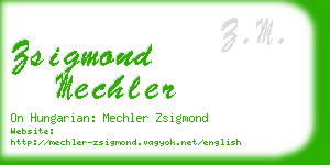 zsigmond mechler business card